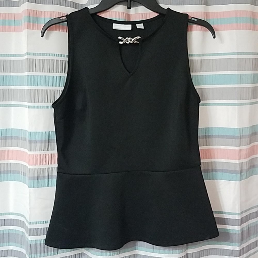 Black Peplum Top, sleeveless